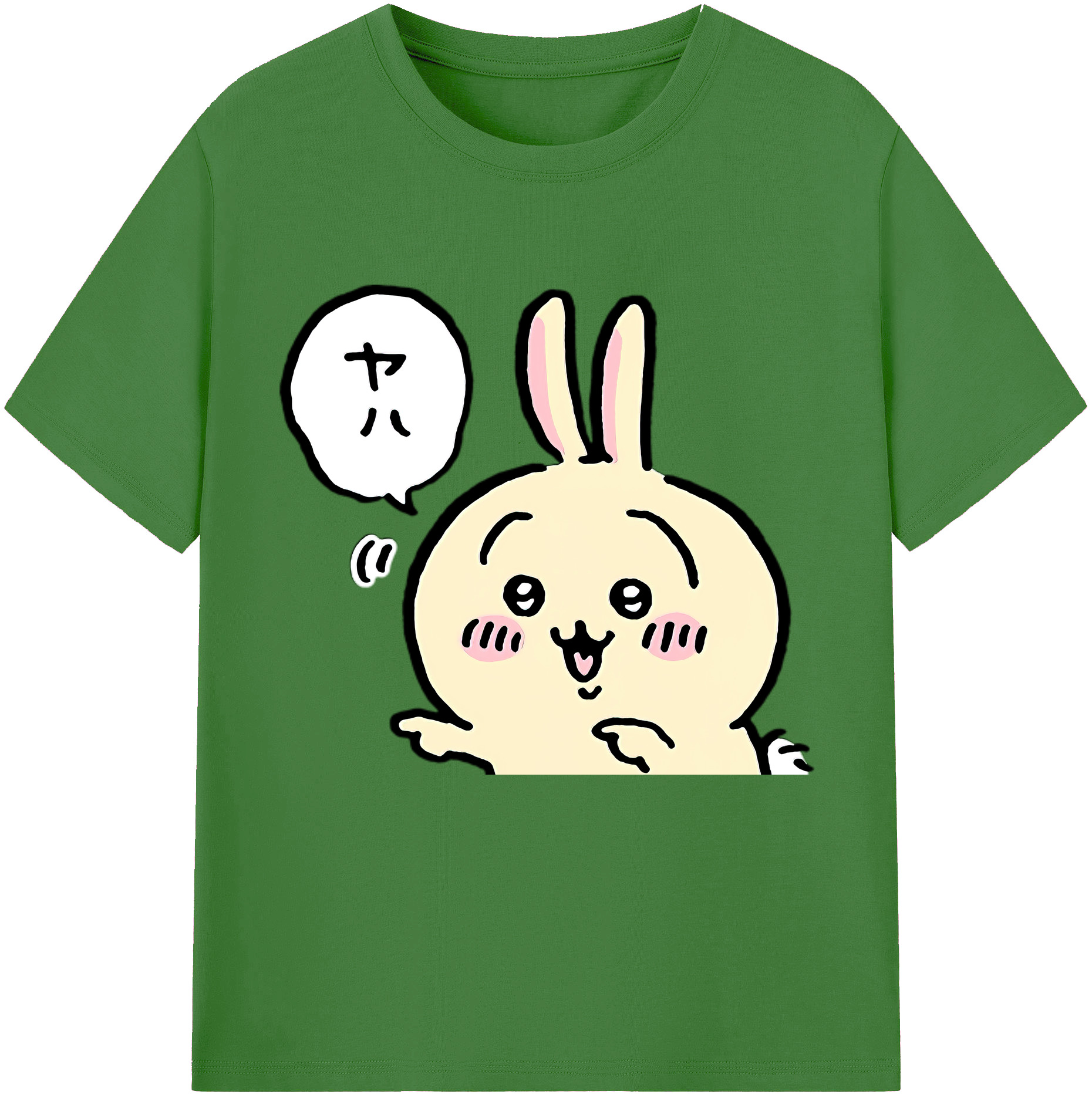 （画像用） ちいかわ うさぎ Chii-kawa usagi レディースカジュアルプリントTシャツ（綿100％）